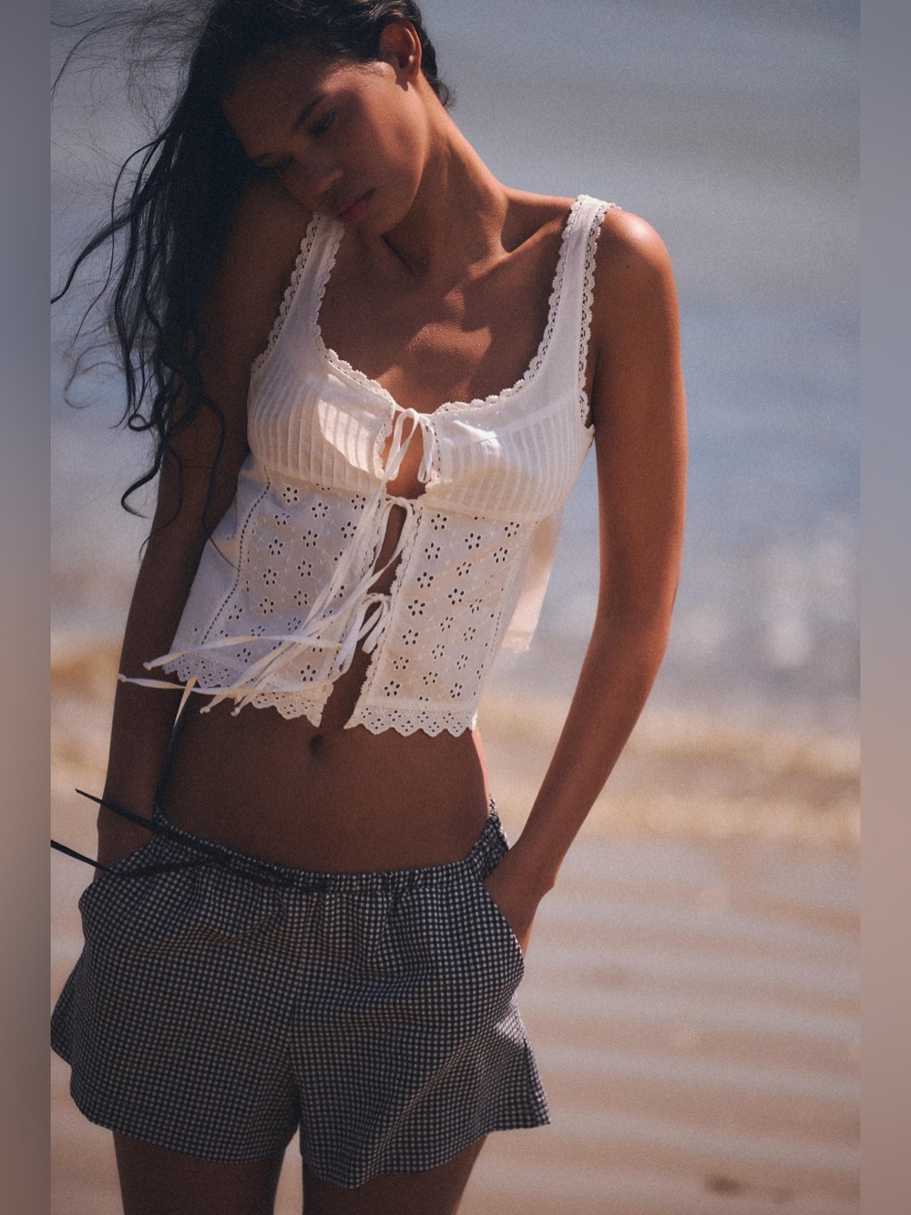Zara Gingham shorts
